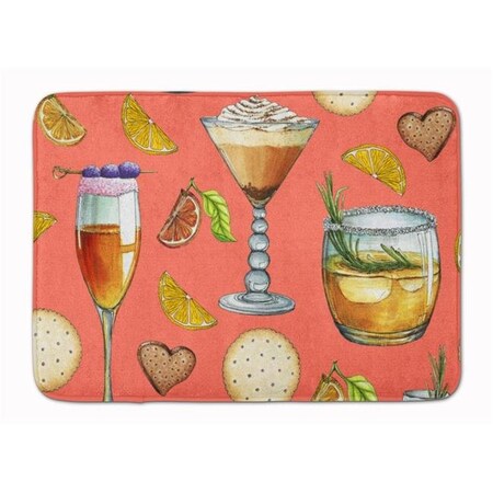 Carolines Treasures Carolines Treasures BB5201RUG Drinks & Cocktails Salmon Machine Washable Memory Foam Mat BB5201RUG
